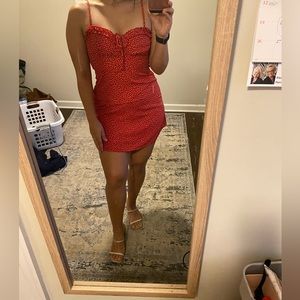 LOVE BIRDS MINI DRESS RED princess polly